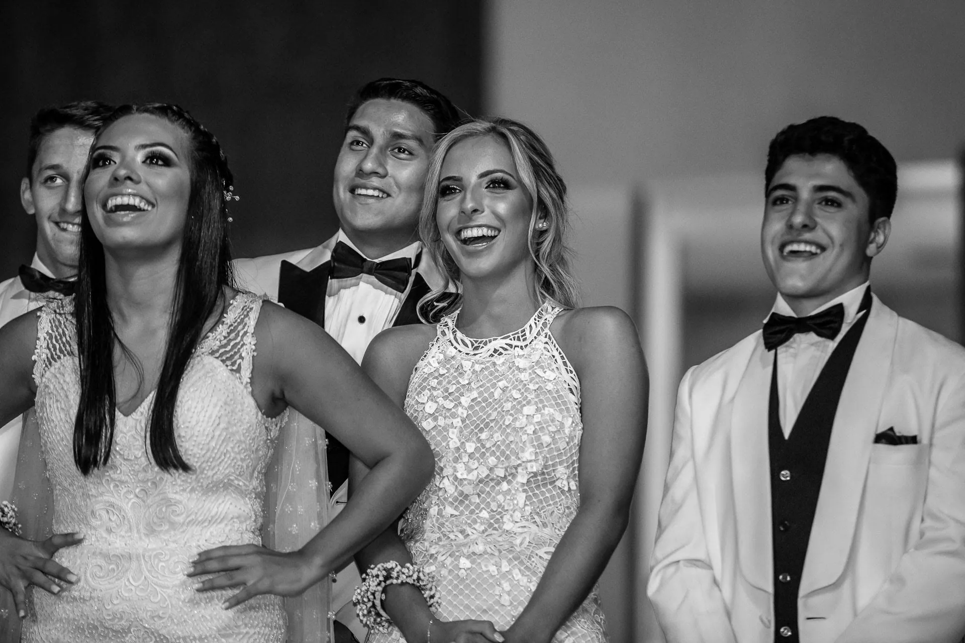 La promoción de gala, en blanco y negro